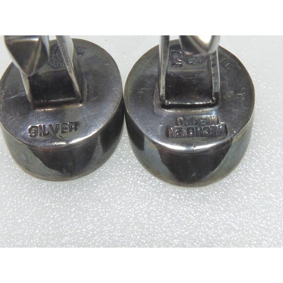 Vintage Antonio Pineda 970 Silver Concave Oval Cufflinks - Picture 8 of 16